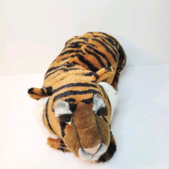 Vtg 18" Dakin Applause Tango Bengal Tiger Laying Down Realistic Plush Stuffed - Picture 2 of 7
